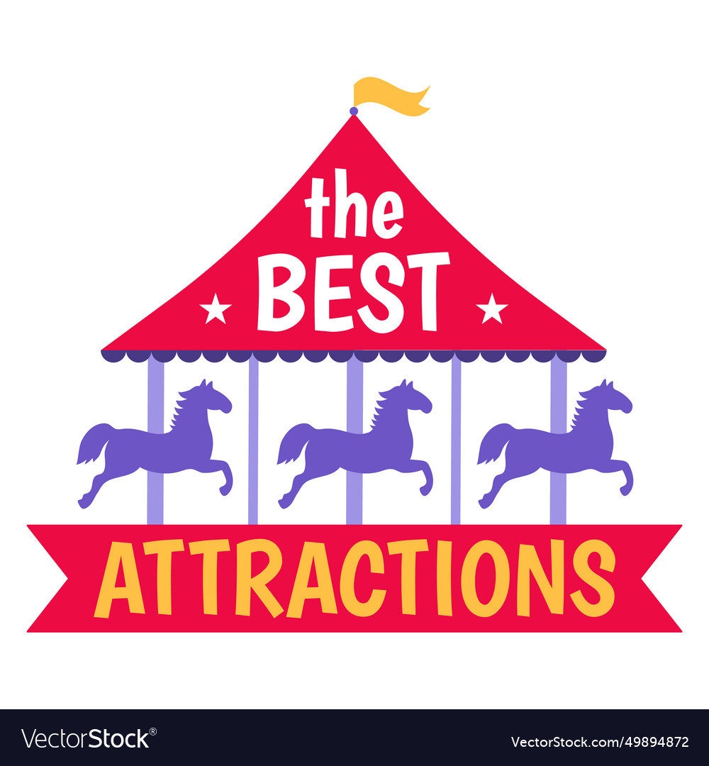 Best attractions circus amusement concept horse Vector Image