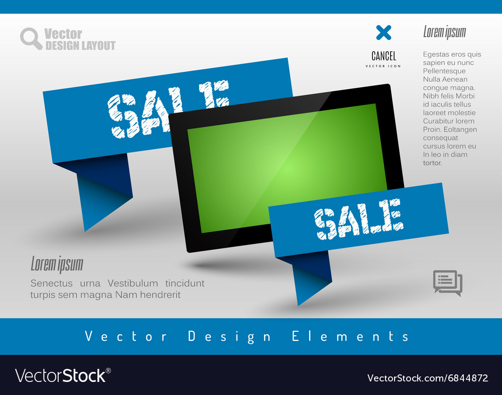 Business Banner With Modern Display Design Vector Image