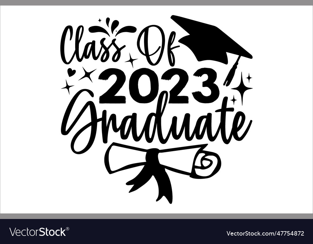 Class of 2023 graduate Royalty Free Vector Image