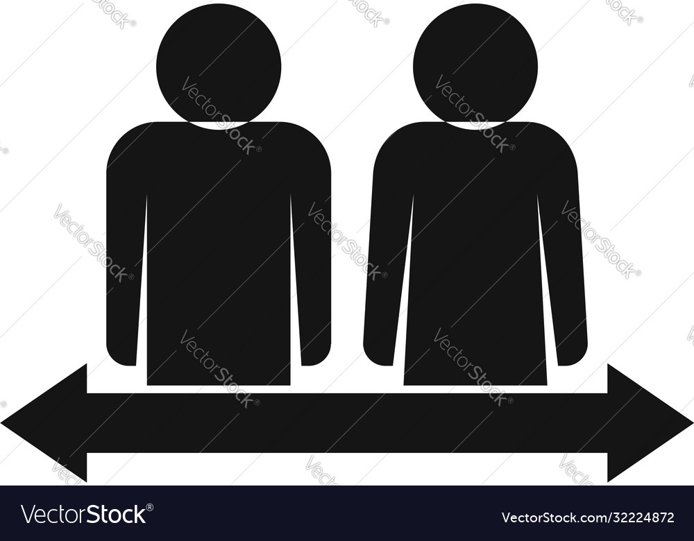Divorce separation icon simple style Royalty Free Vector