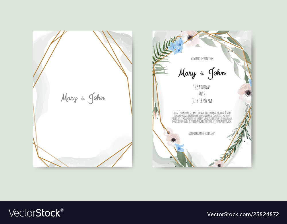 Floral Botanical Card Design With Leaves Vector Image