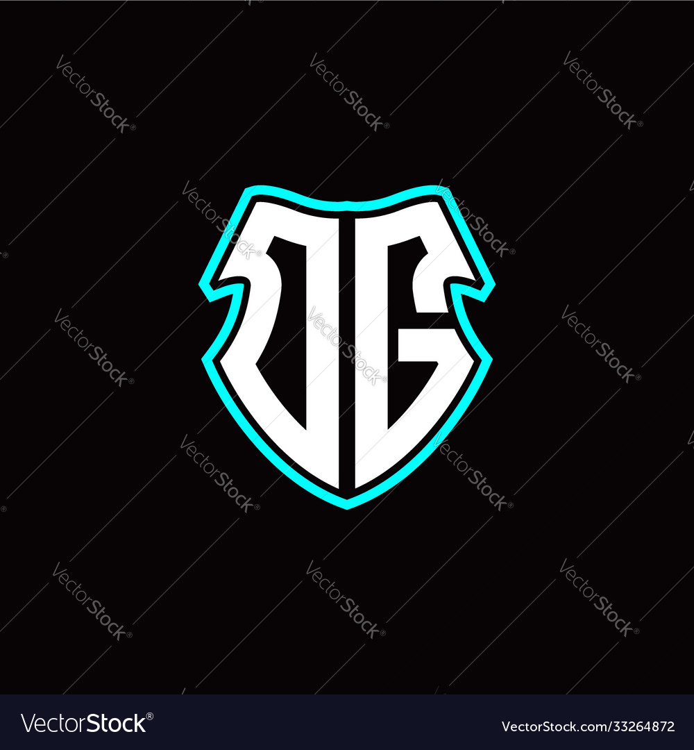 O g initial logo design with a shield shape vector image O g initial logo design with a shield shape