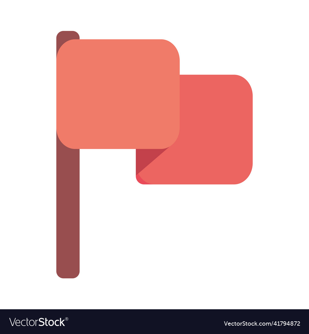 Red flag marker Royalty Free Vector Image - VectorStock