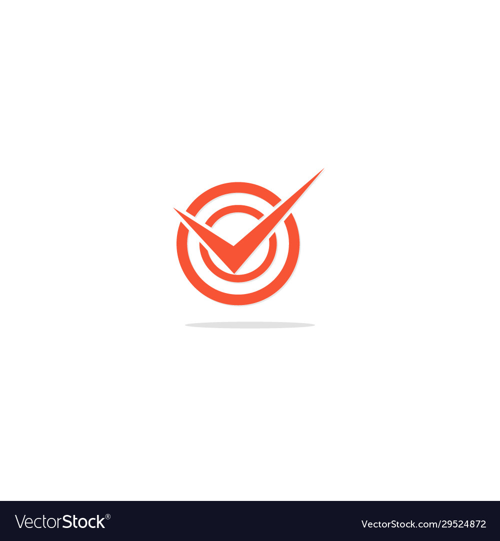 Round check mark vote logo