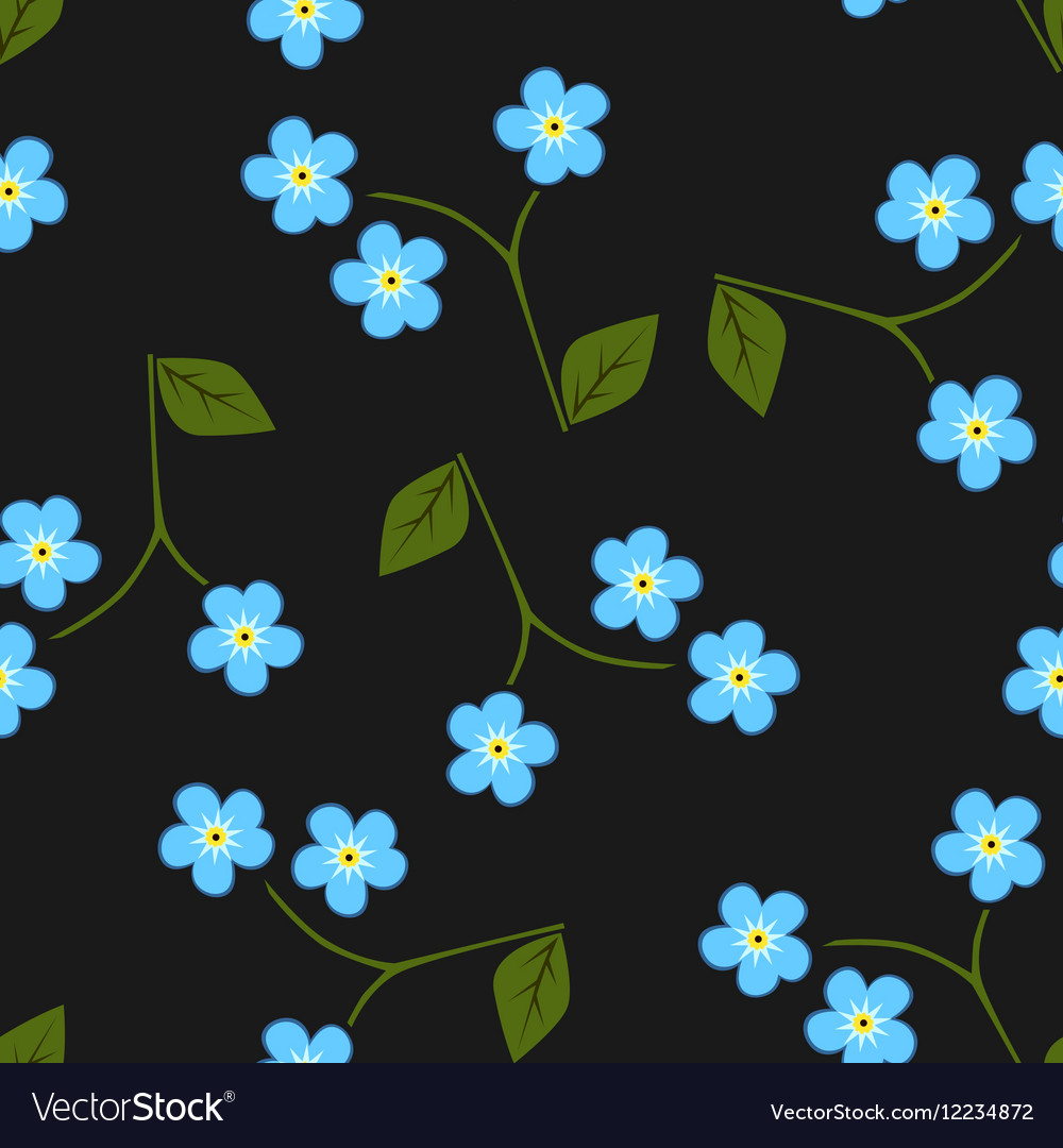 Seamless pattern forget me
