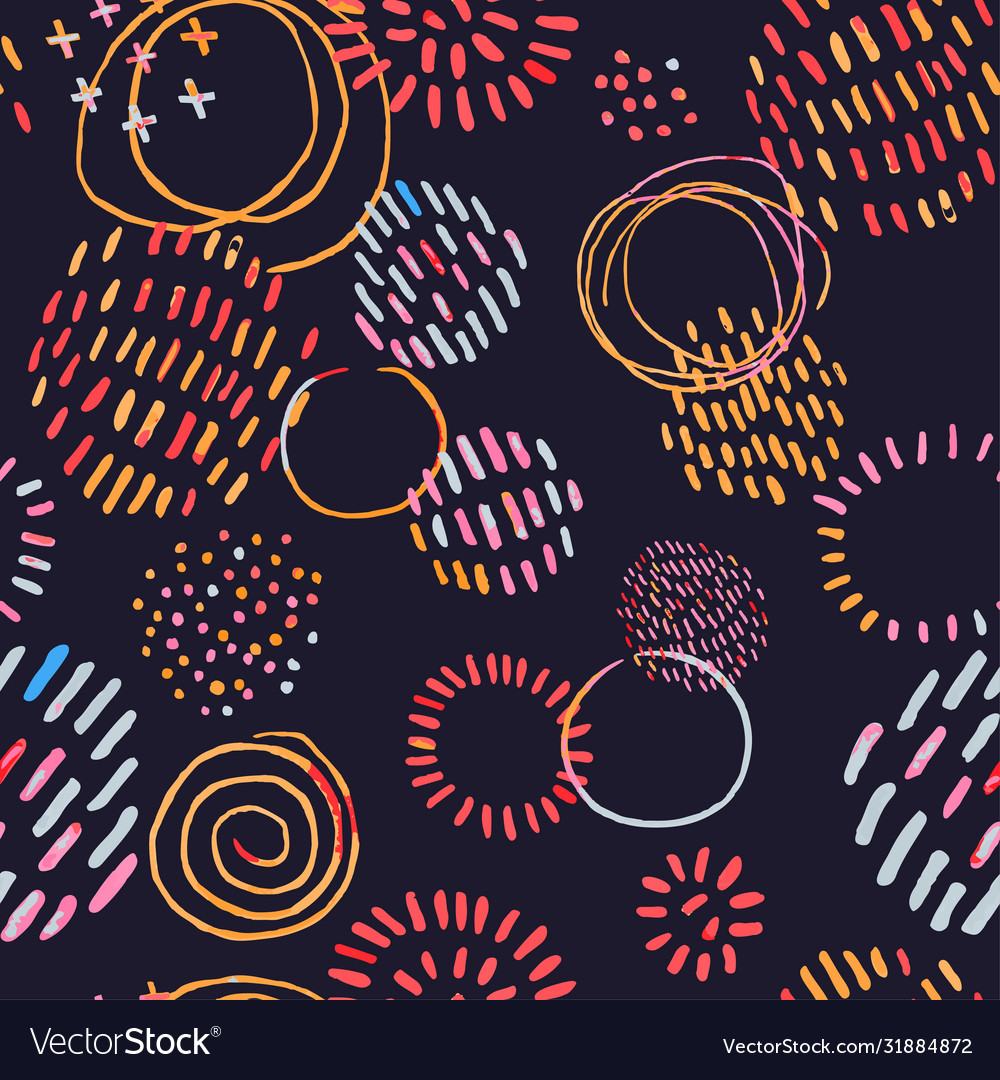 Seamless pattern with colorful hand drawn abstract vector image Seamless pattern with colorful hand drawn abstract