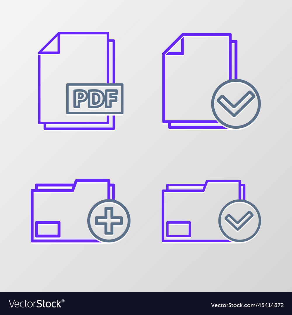 Zeilendokumentordner und Prüfzeichen hinzufügen vector image Zeilendokumentordner und Prüfzeichen hinzufügen