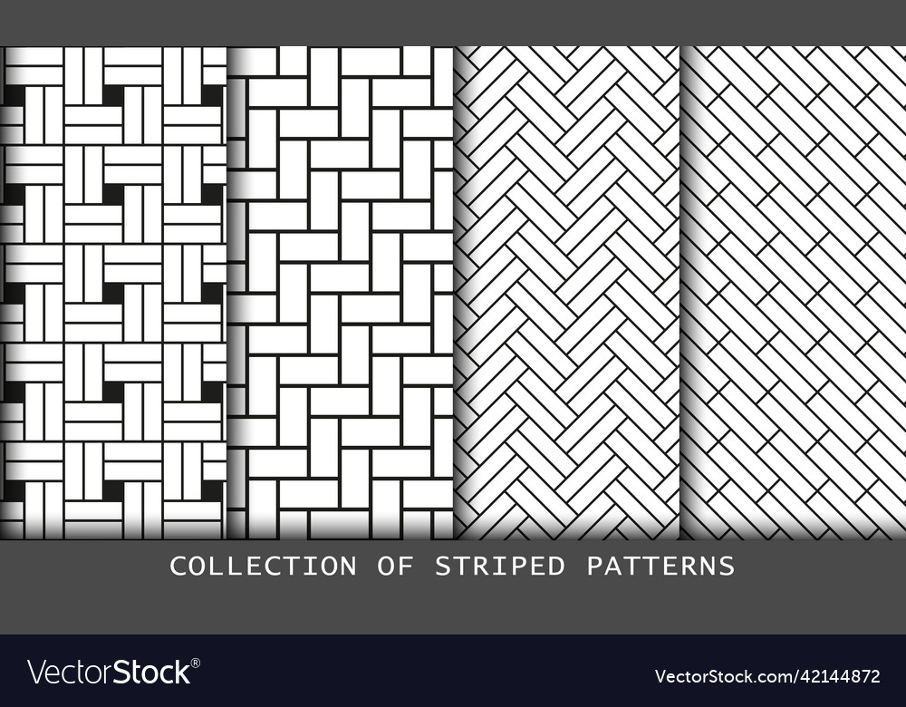 Set of tiled seamless patterns collection vector image Set of tiled seamless patterns collection