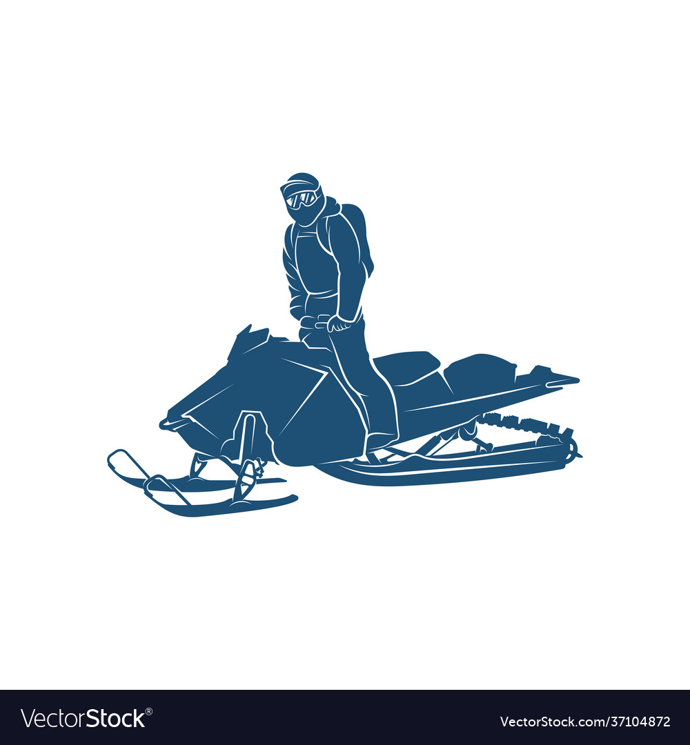 Snowmobile design creative logo