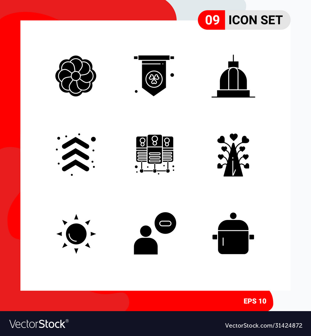 Stock icon pack 9 line signs and symbols