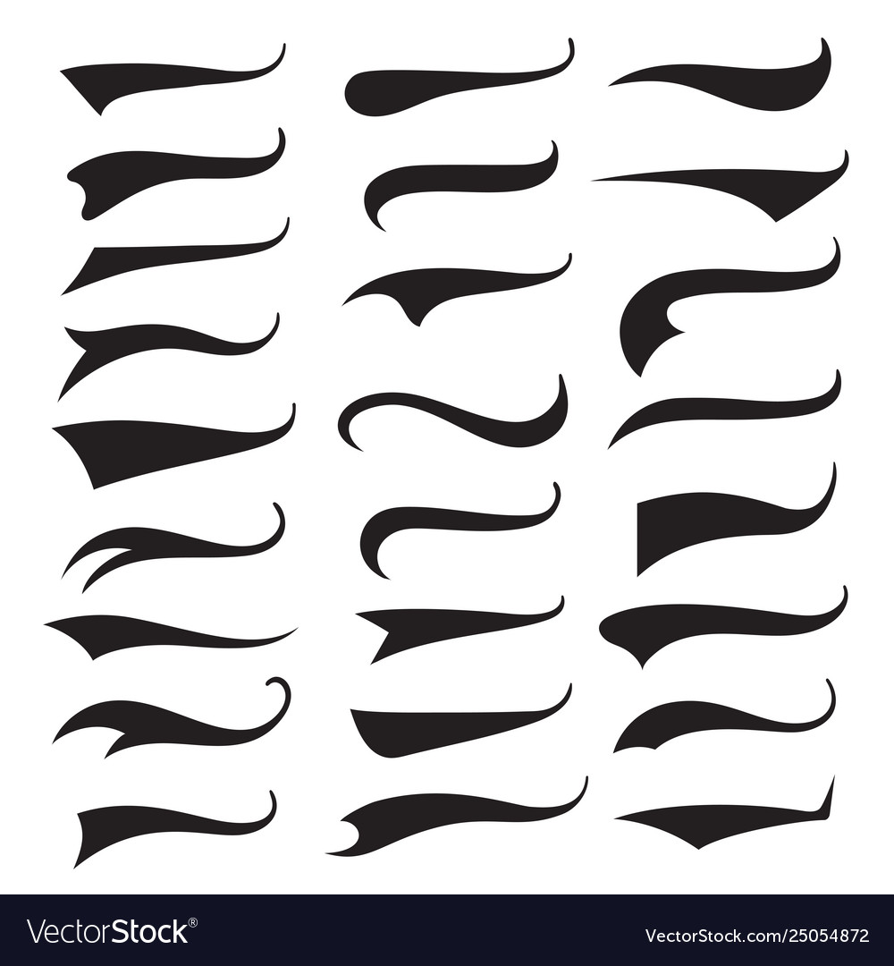 Swash And Swooshes Tails Design Template Royalty Free SVG, Cliparts,  Vectors, and Stock Illustration. Image 136291337.