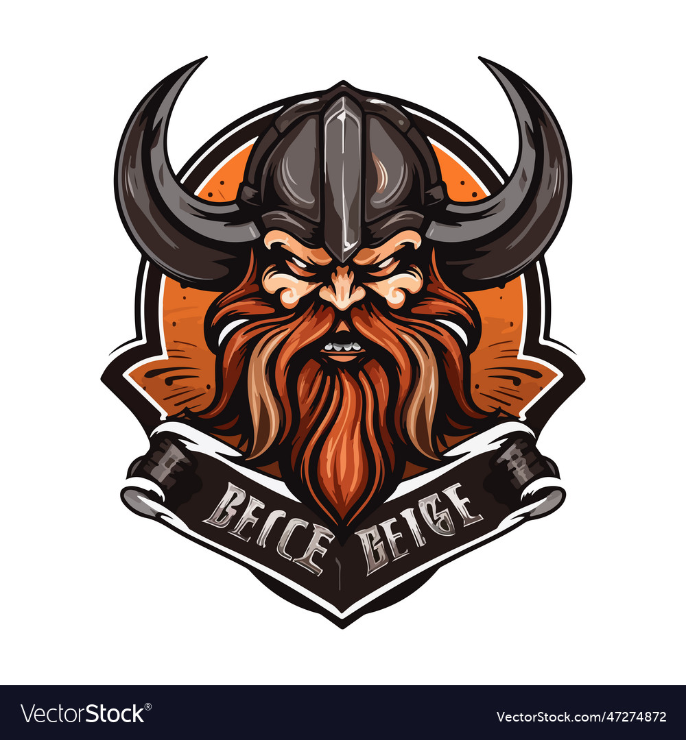 Viking logo design sport team mascot logotype