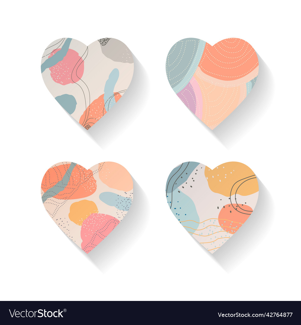 A set abstract hand-drawn pattern in the shape vector image A set abstract hand-drawn pattern in the shape