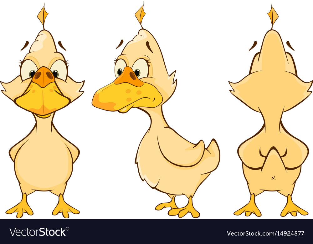 Cartoon character cute duck for computer game