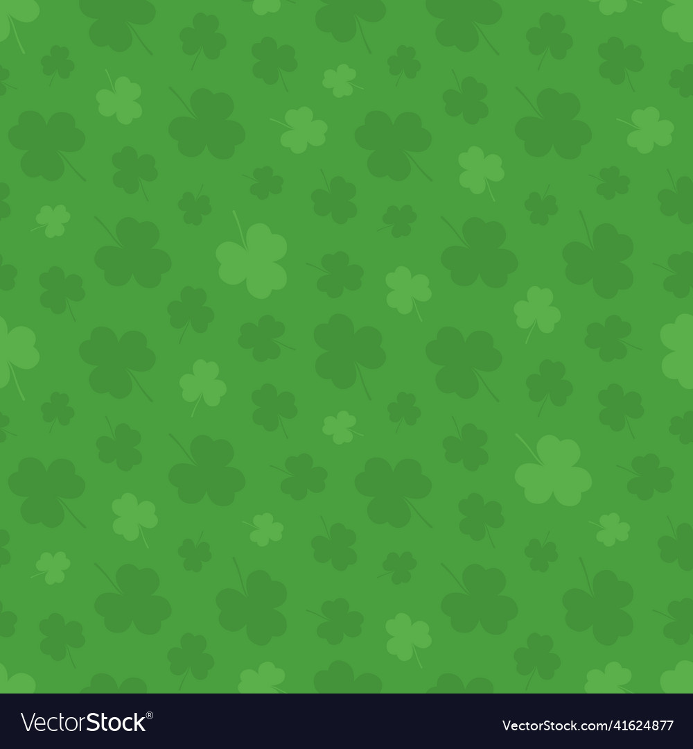 Grüner Klee Shamrock Blätter Muster Hintergrund