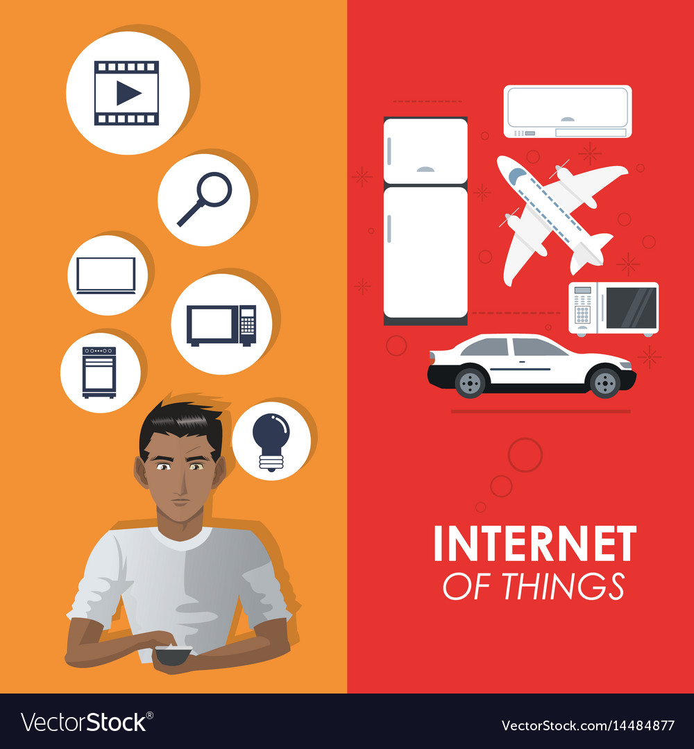 Internet of things concept connection elements