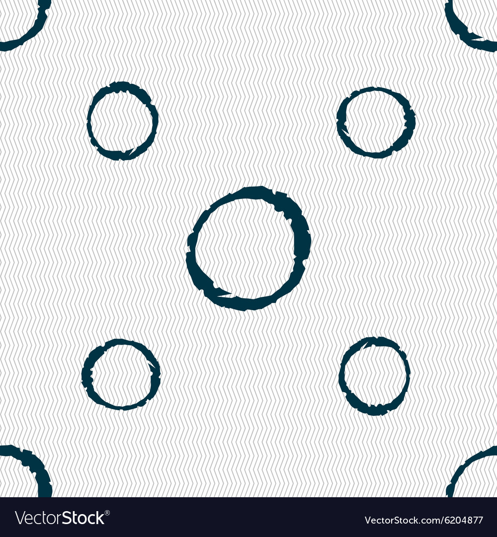 Number zero icon sign seamless pattern