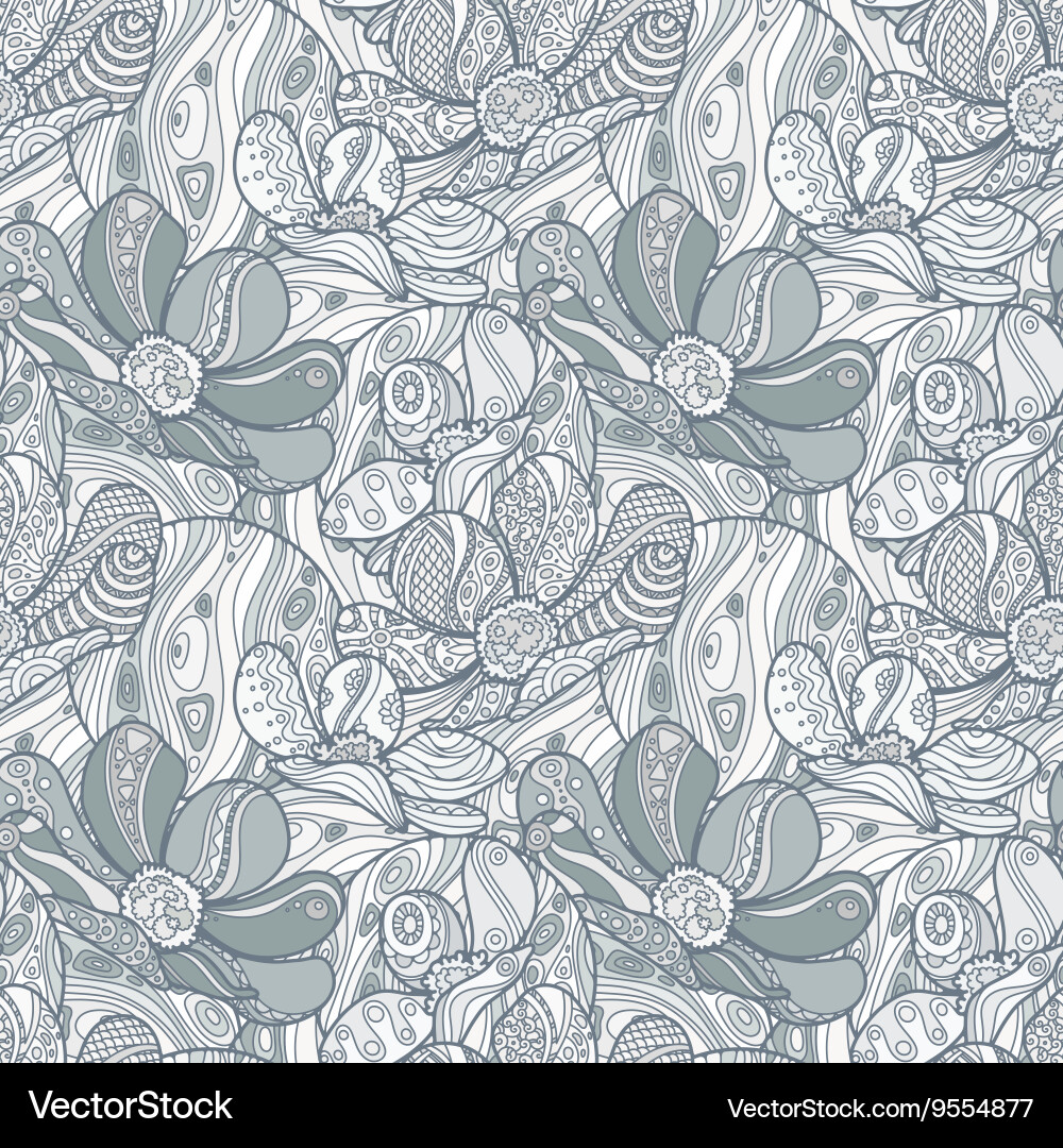 Seamless floral entangle pattern Royalty Free Vector Image