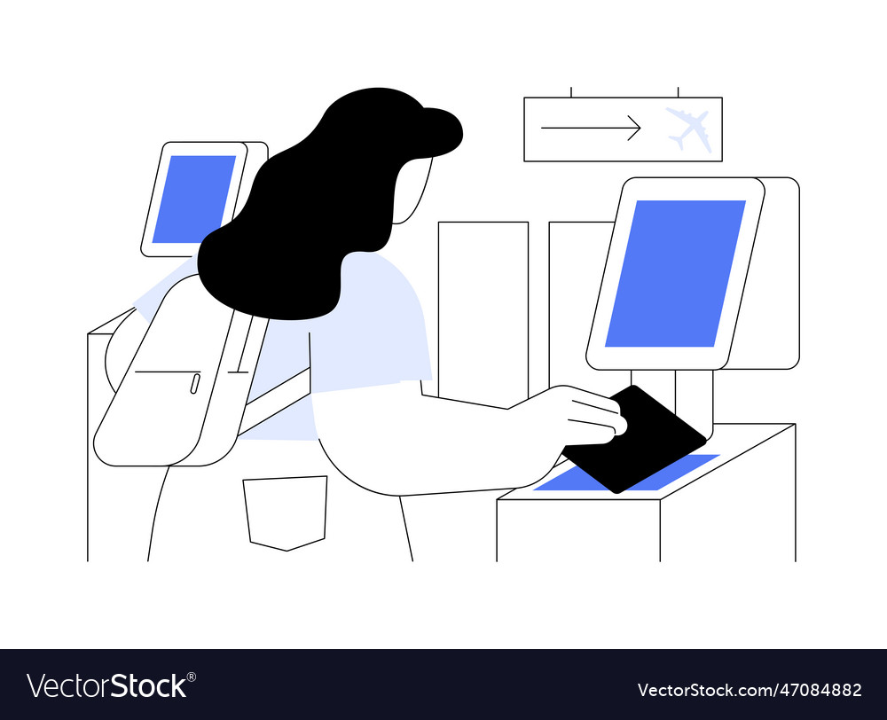 Automated border control abstract concept vector image Automated border control abstract concept