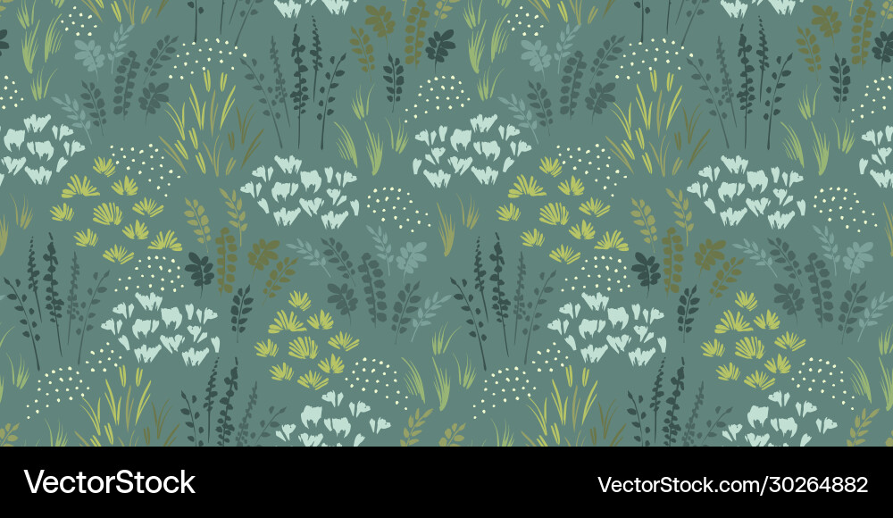 Botanical seamless pattern design Royalty Free Vector Image