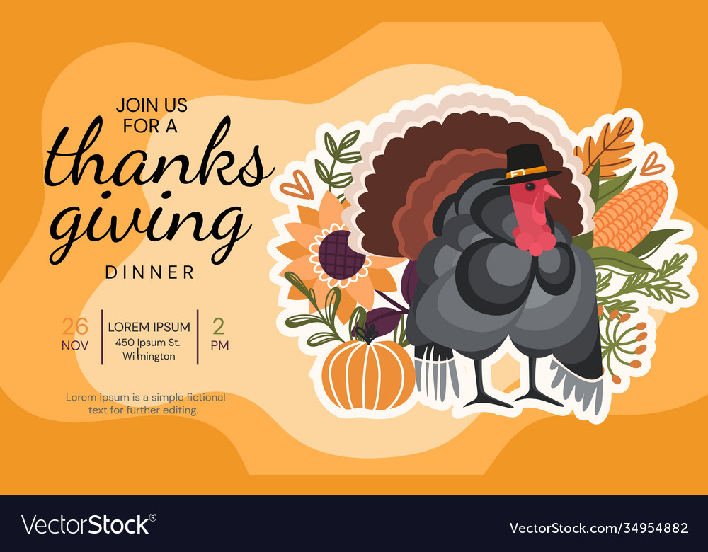 Happy thanksgiving day poster