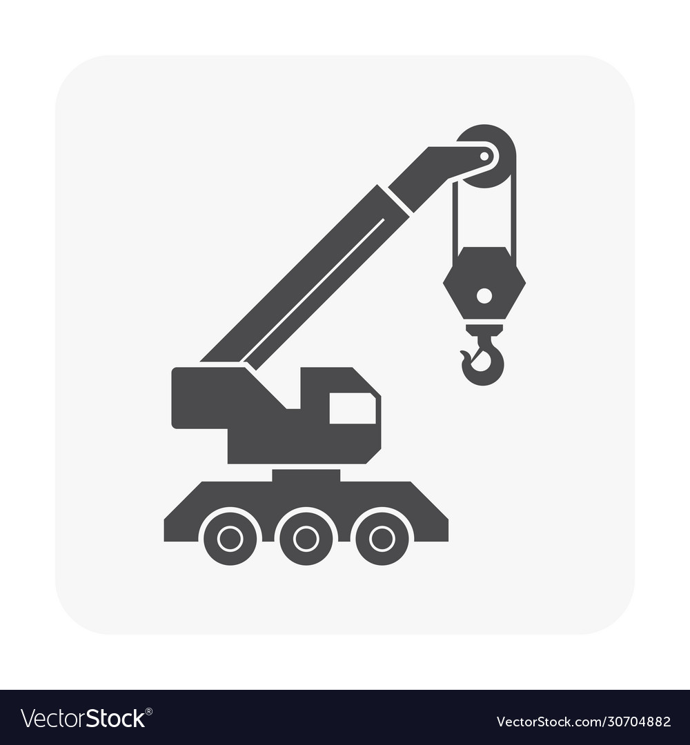 Mobile crane icon Royalty Free Vector Image - VectorStock