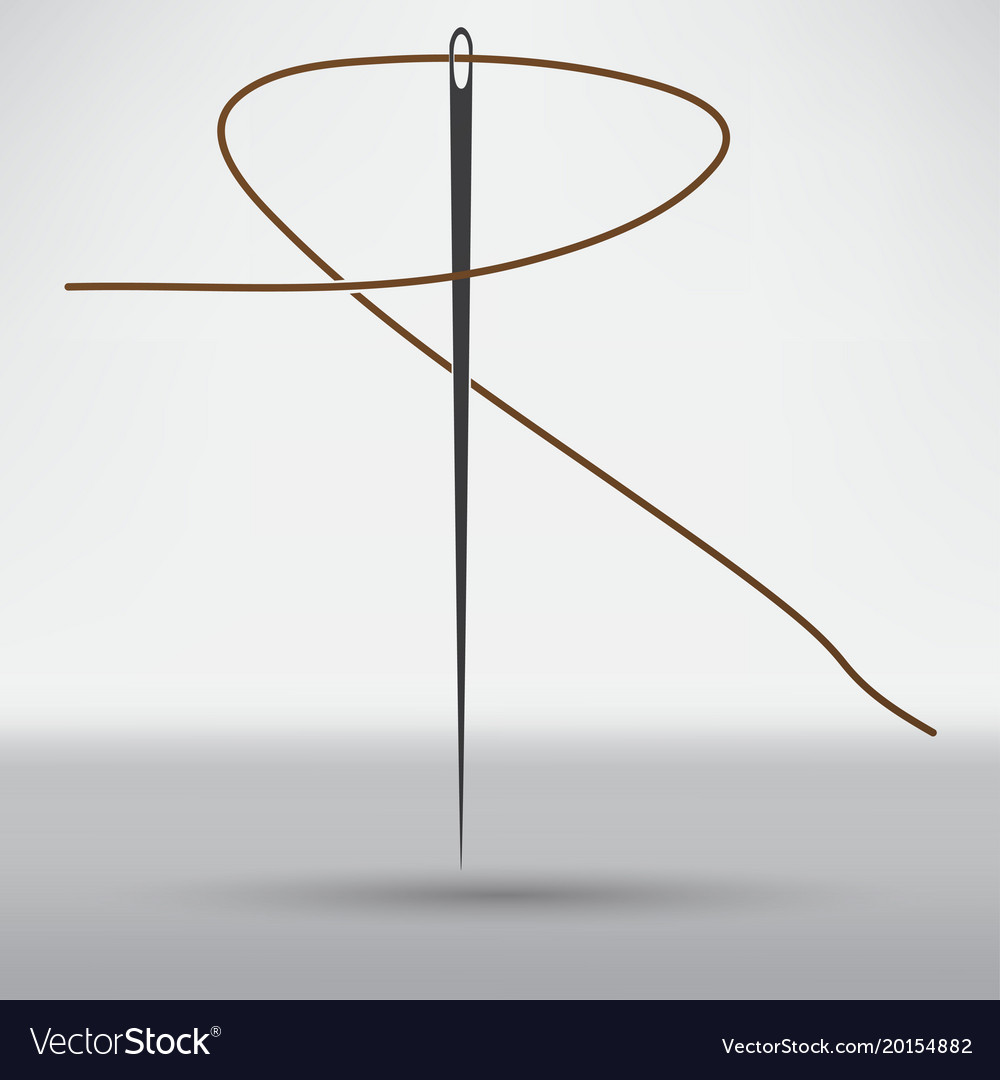 Needle and thread icon Royalty Free Vector Image