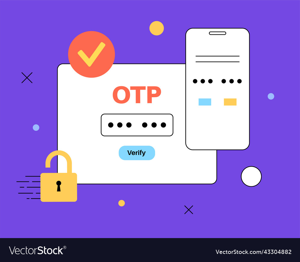 One time password vector image One time password