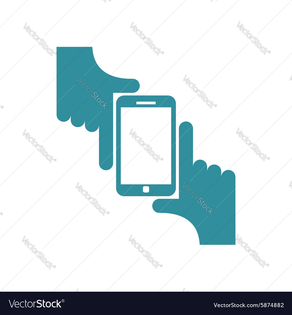 Selfie logo sign for fans to be photographed two Vector Image