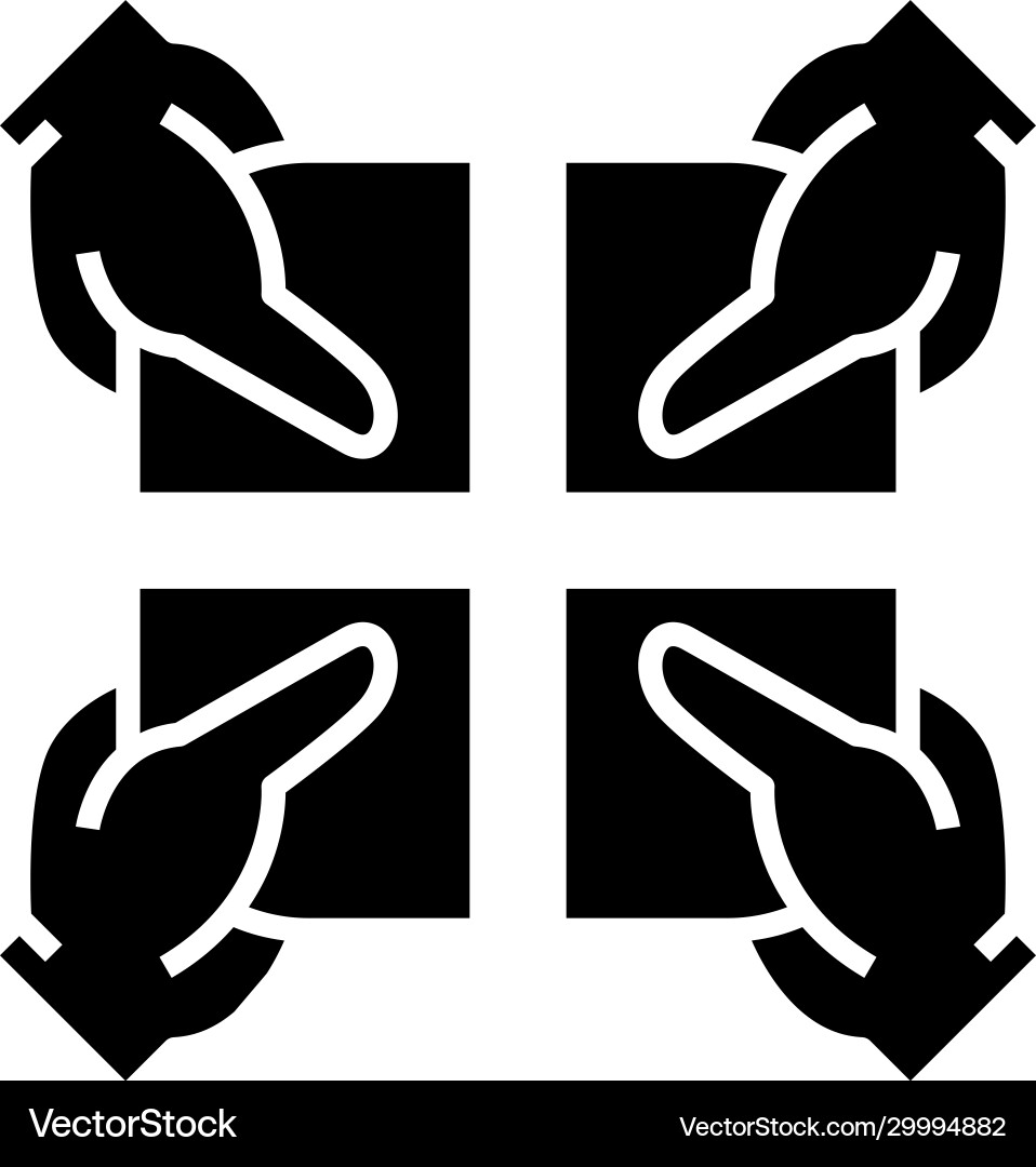 Shareholders black icon concept Royalty Free Vector Image