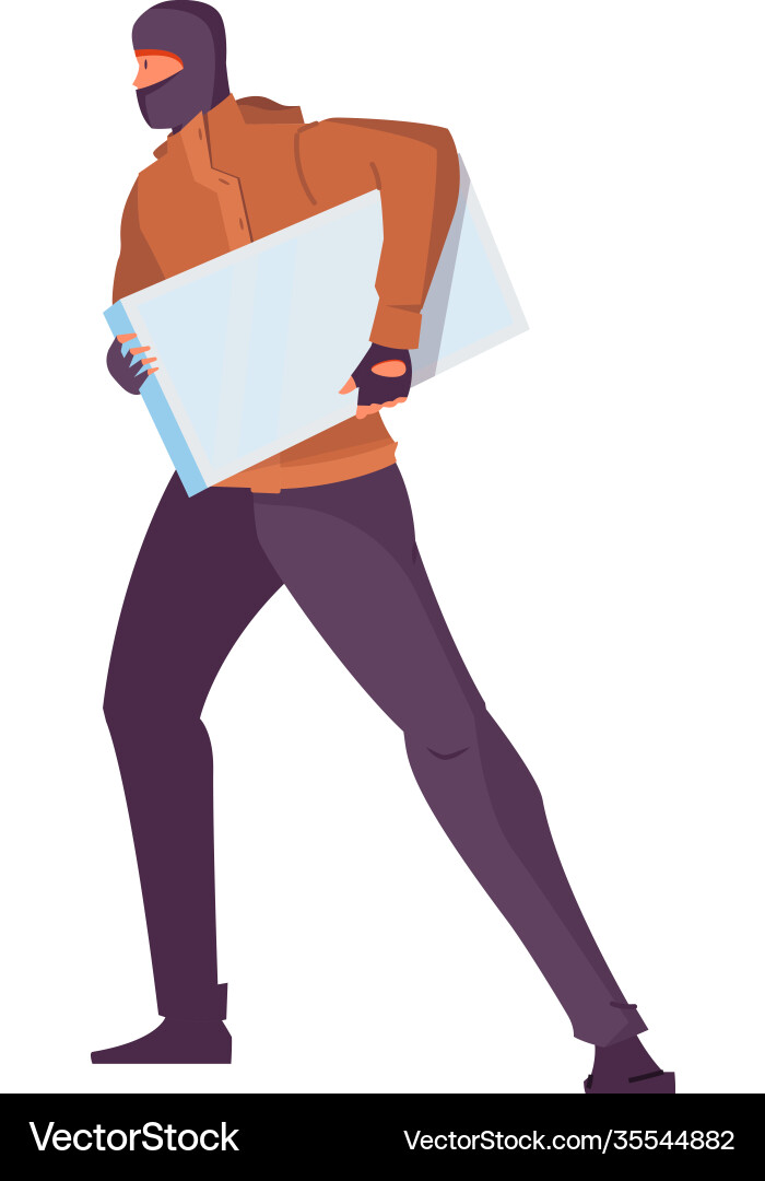 Thief flat icon Royalty Free Vector Image - VectorStock