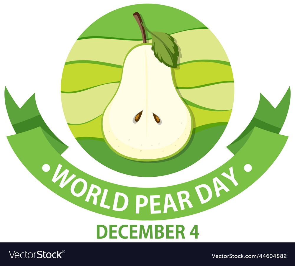 World pear day postr template