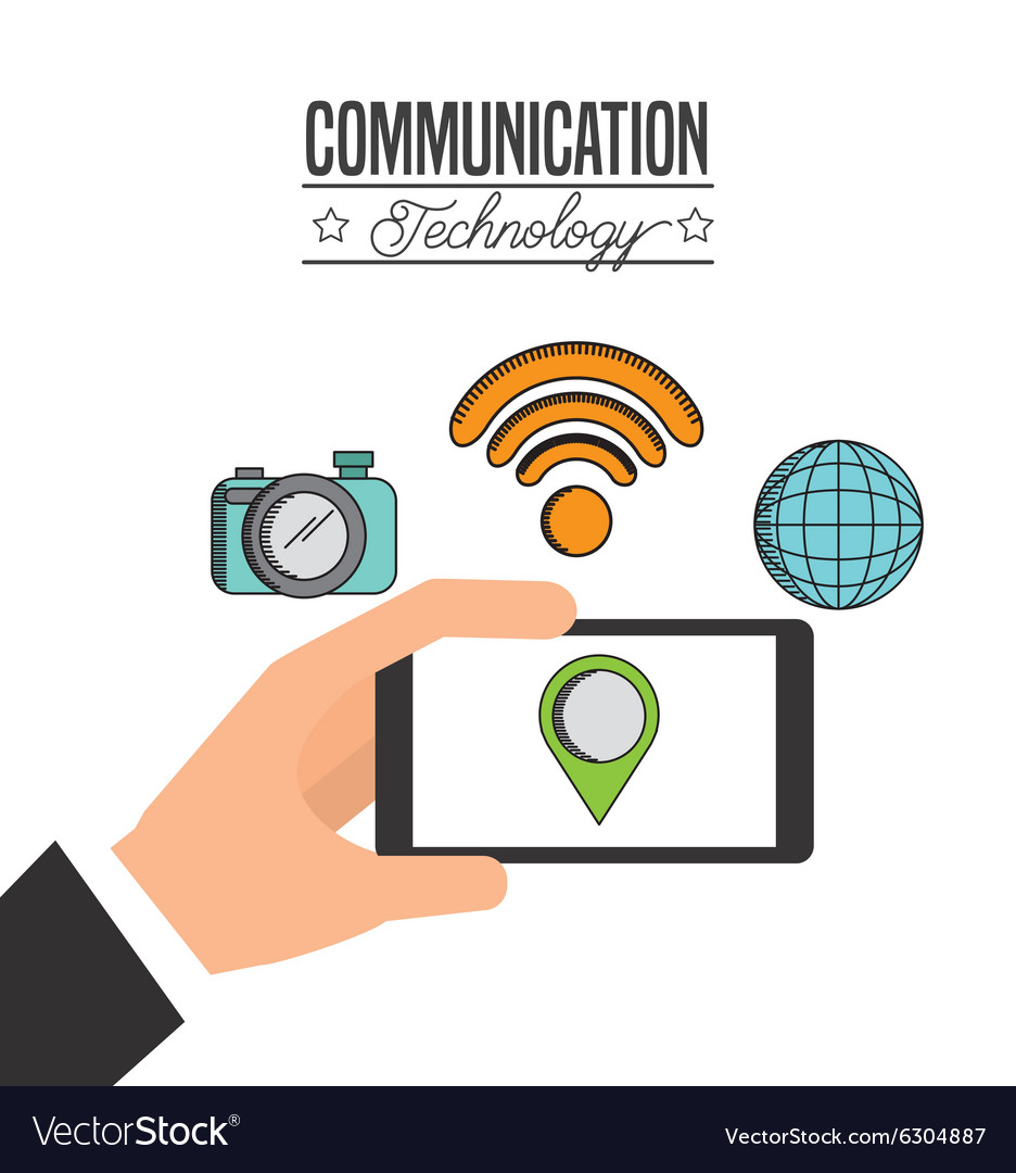 Communication technology design Royalty Free Vector Image