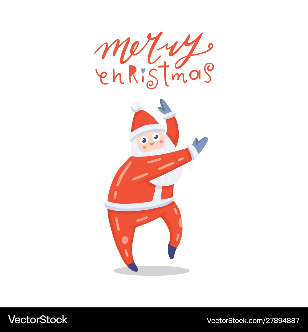 Dancing santa Royalty Free Vector Image - VectorStock