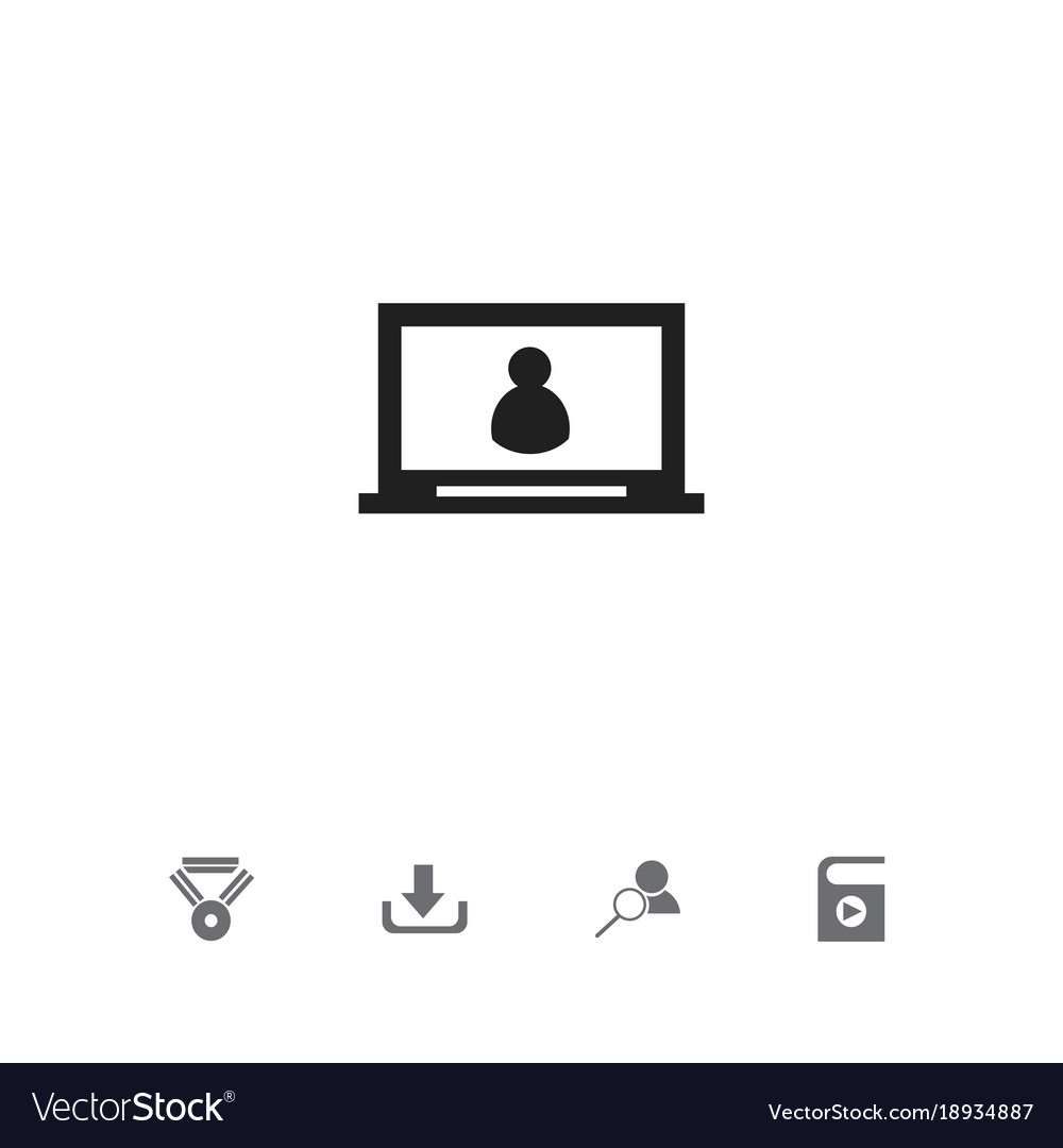Set of 5 editable network icons includes symbols