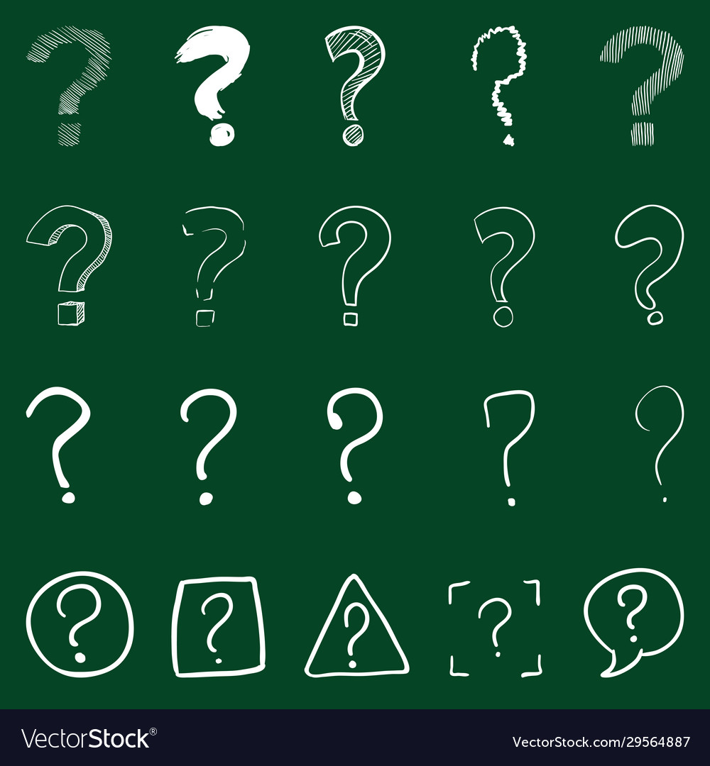 Set question marks vector image Set question marks