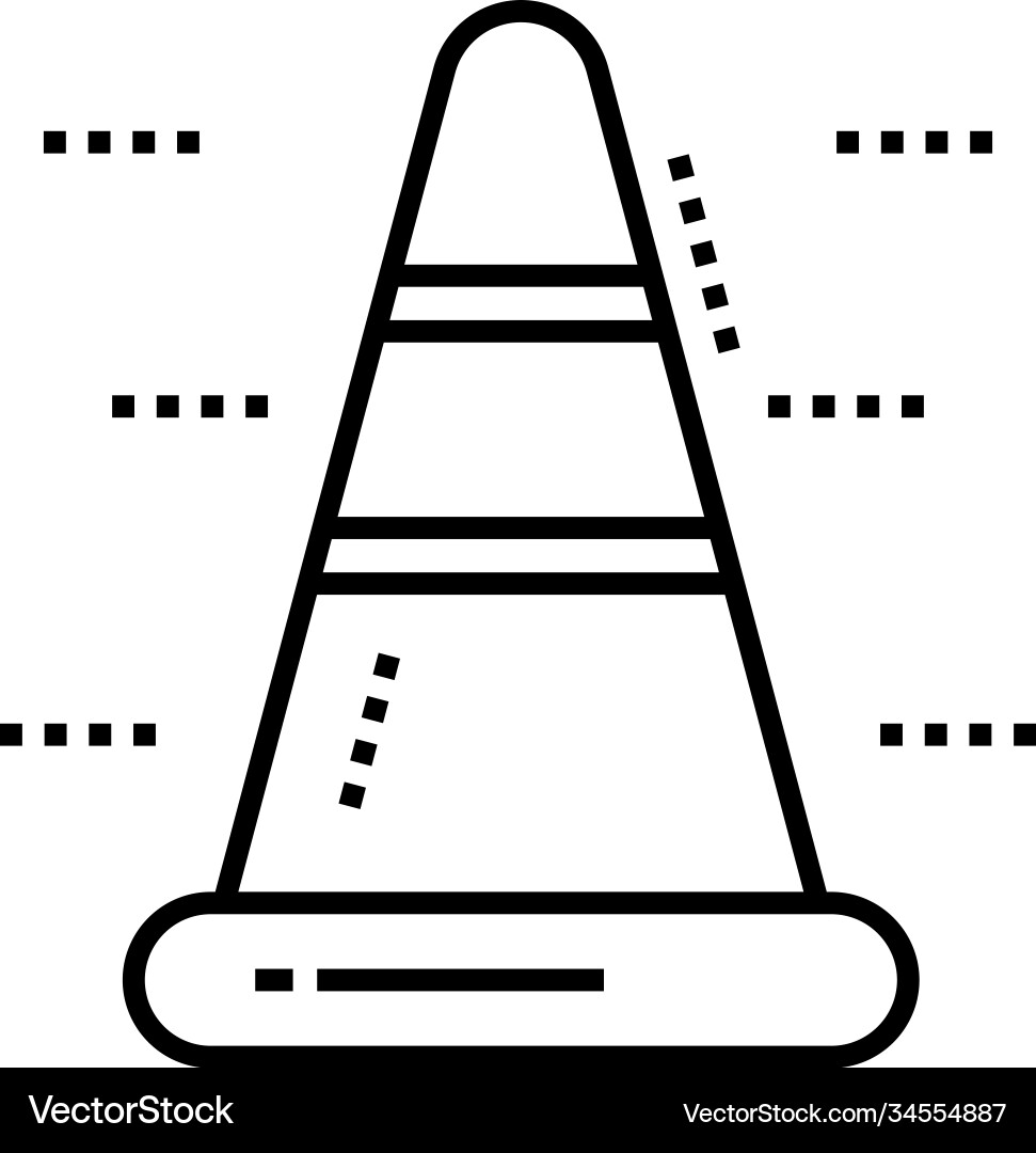 Traffic cone Royalty Free Vector Image - VectorStock