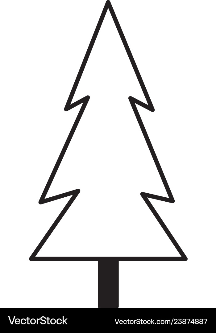 Tree pine forest Royalty Free Vector Image - VectorStock