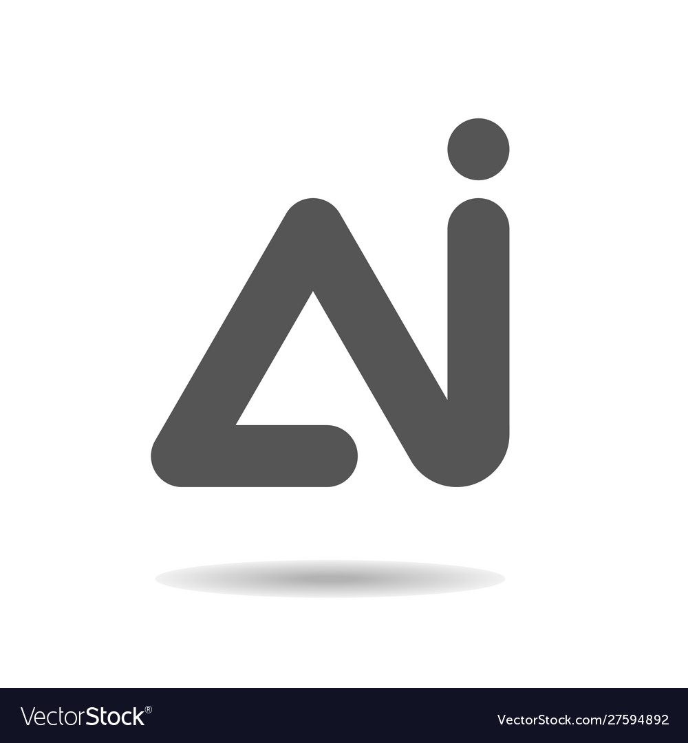 Ai logo letter template design Royalty Free Vector Image