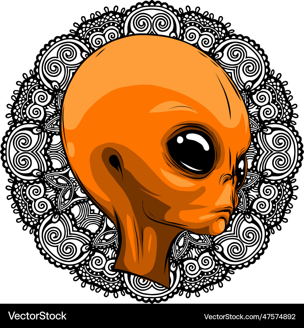 Alien head design Royalty Free Vector Image - VectorStock