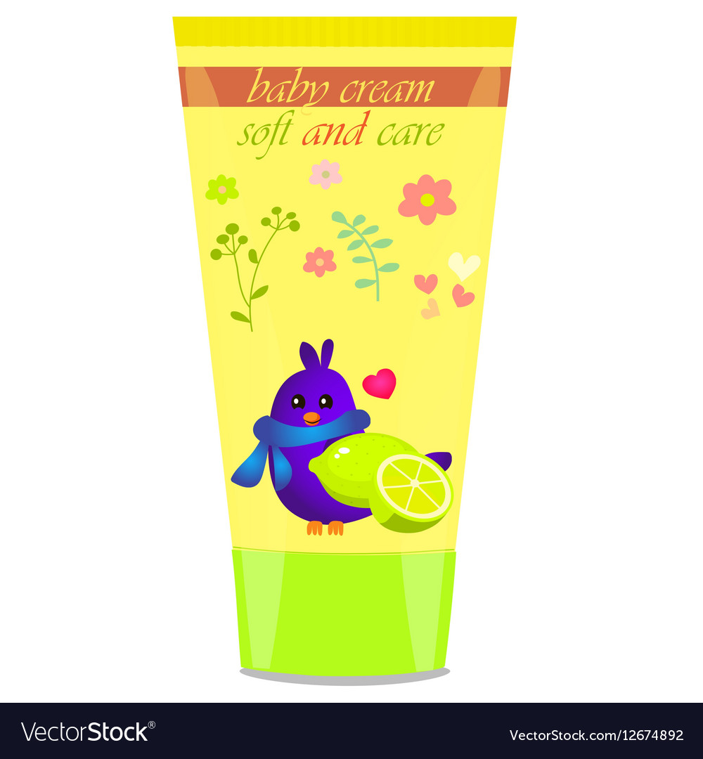 Baby cream tube with kids design