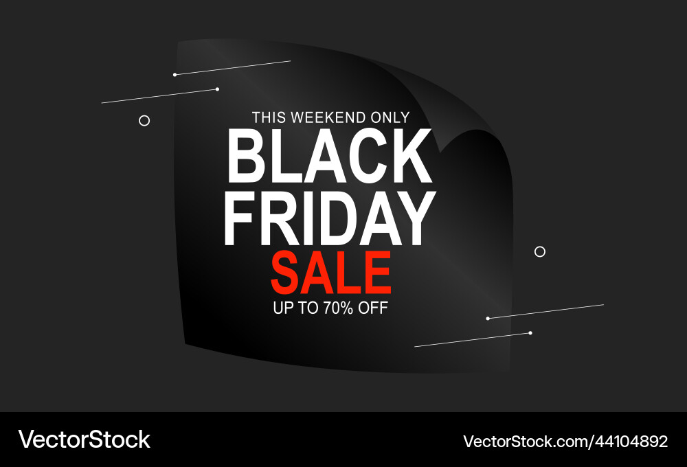 Black friday sale banner template background Vector Image