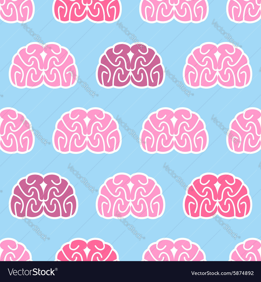 Brains seamless pattern background of organs