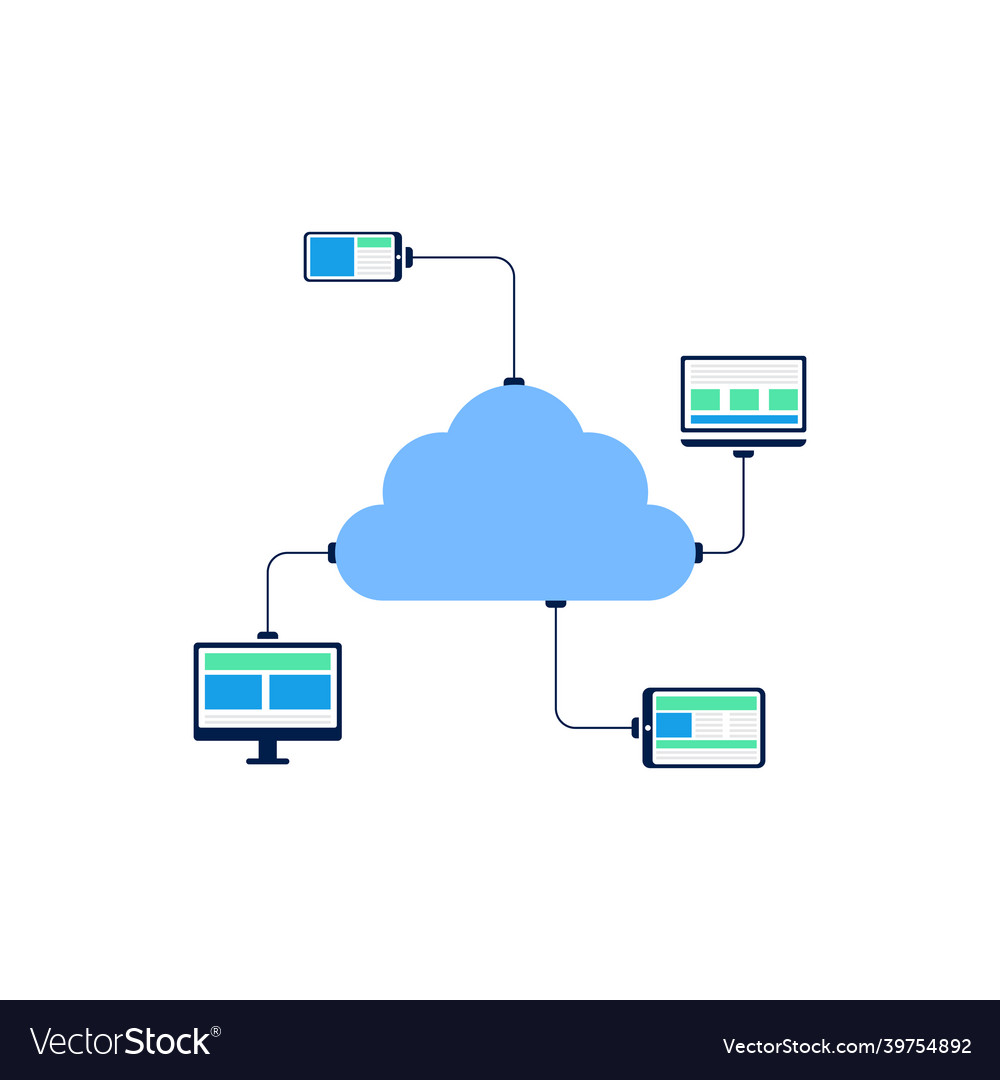 Computing network icon design vector image Computing network icon design