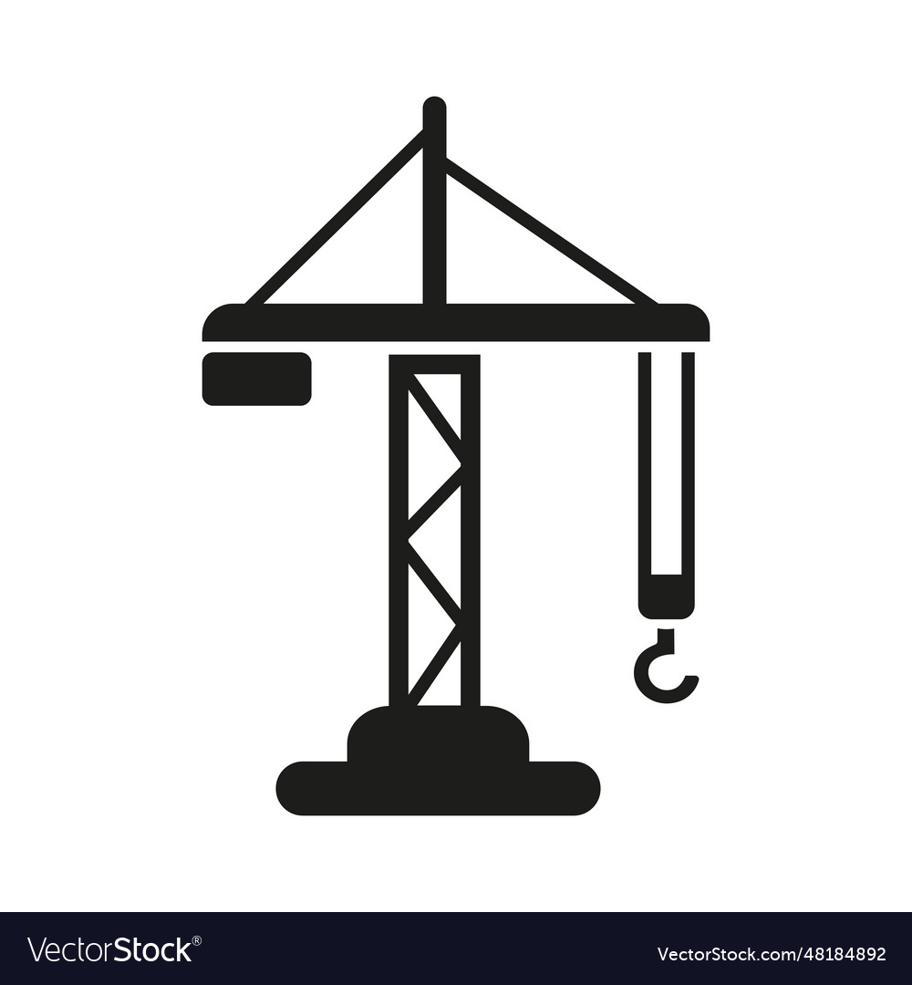 Construction crane icon Royalty Free Vector Image