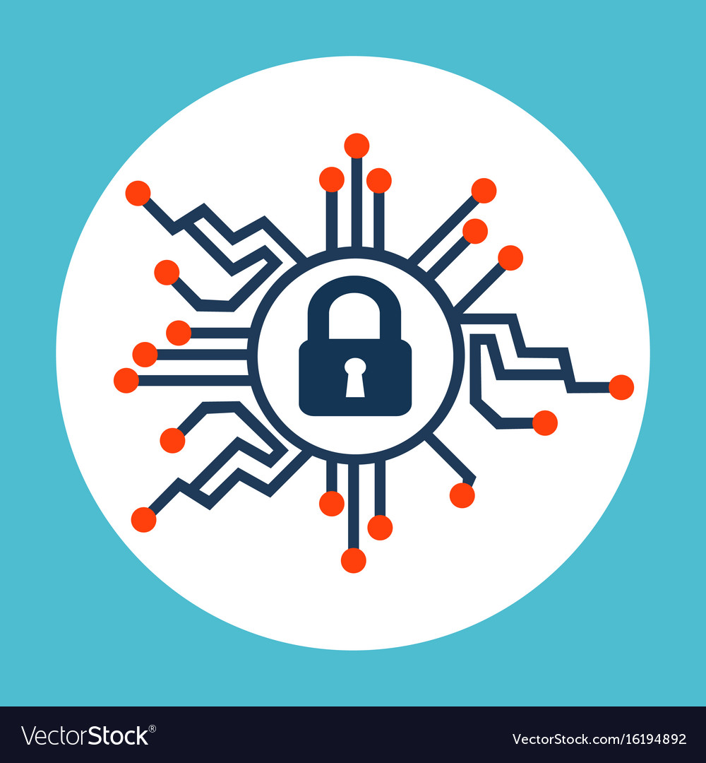 Cyber Security Icon Royalty Free Vector Image Vectorstock