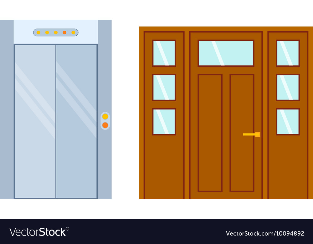 Doors isolated Royalty Free Vector Image - VectorStock