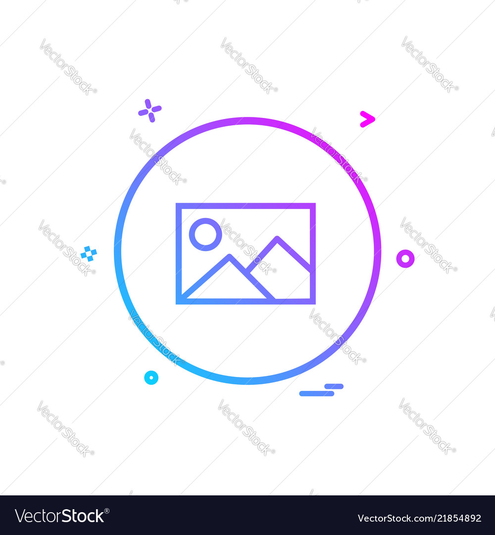 Gellery basic ui icon design vector image Gellery basic ui icon design