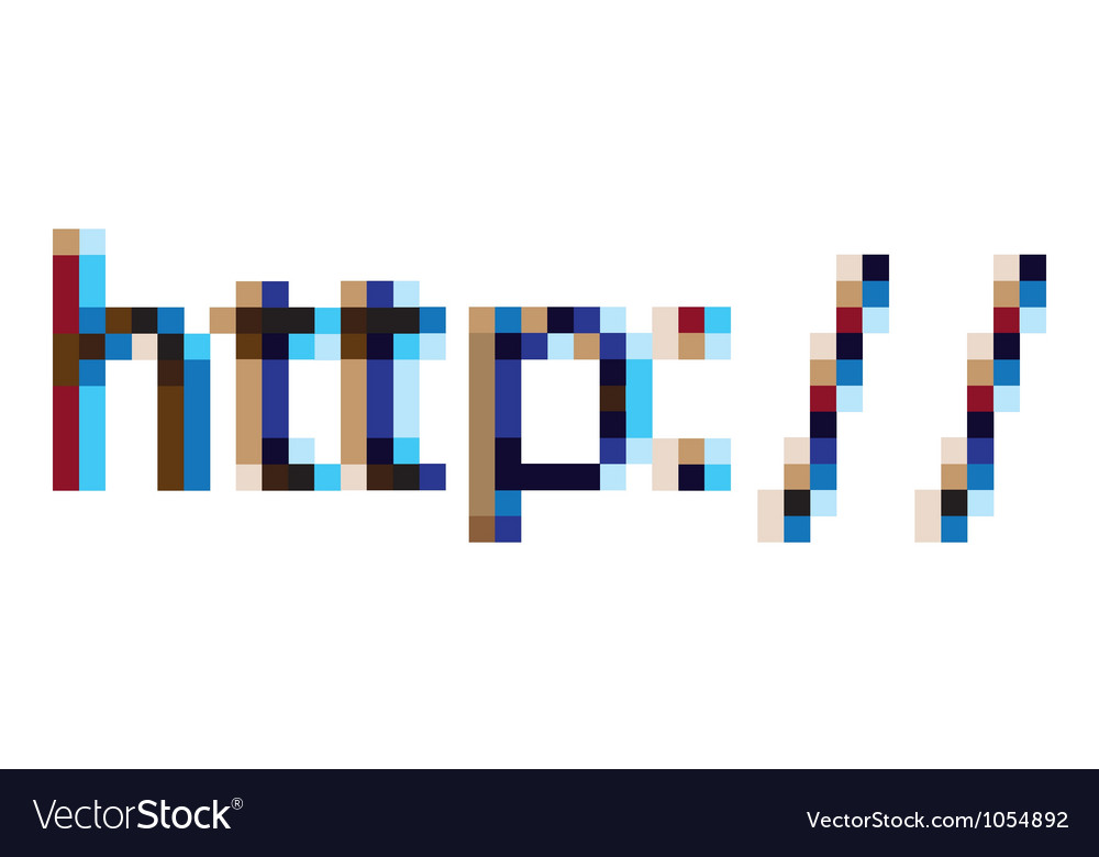 Http pixel Royalty Free Vector Image - VectorStock