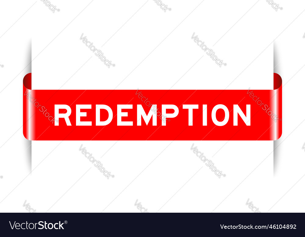Red color inserted label banner with word vector image Red color inserted label banner with word